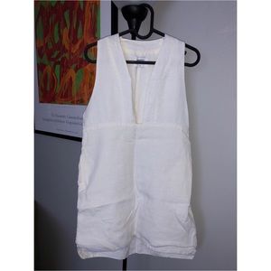 White linen dress from Sincerely Jules